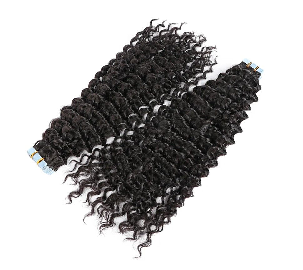 Tape-In Extensions – Kinky Curly (20pcs/50g) | 100% Pure Virgin Human Hair