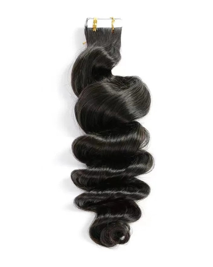 Tape-In Extensions – Loose Wave (20pcs/50g) | 100% Pure Virgin Human Hair
