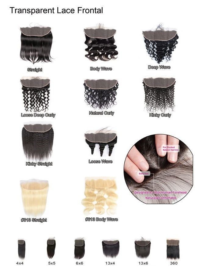 13x6 Transparent Lace Frontals