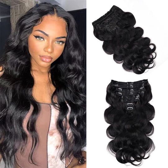 Clip-In Extensions – Body Wave (6pcs/115g) | 100% Pure Virgin Human Hair