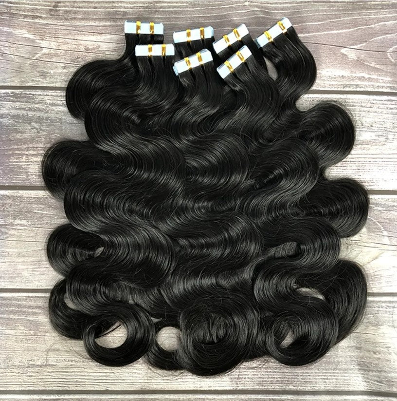 Tape-In Extensions - Body Wave (20pcs/50g) – 100% Pure Virgin Human Hair