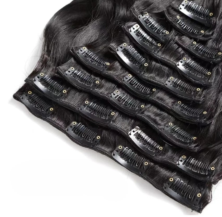 Clip-In Extensions – Water Wave (6pcs/115g) | 100% Pure Virgin Human Hair