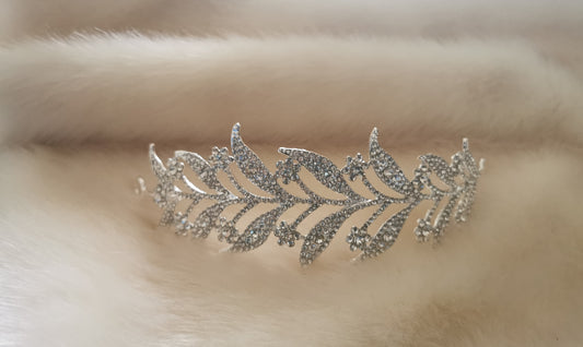 Luxury Alloy Leaf Crystal Headpiece