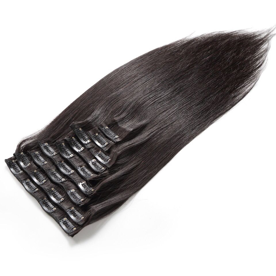 Clip-In Extensions – Straight (6pcs/115g) | 100% Pure Virgin Human Hair